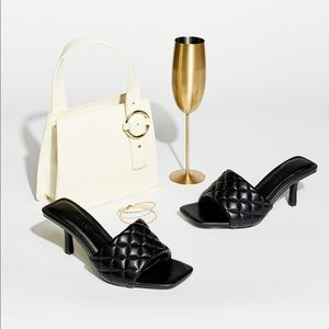 NEVER WORN black slip on stilettos